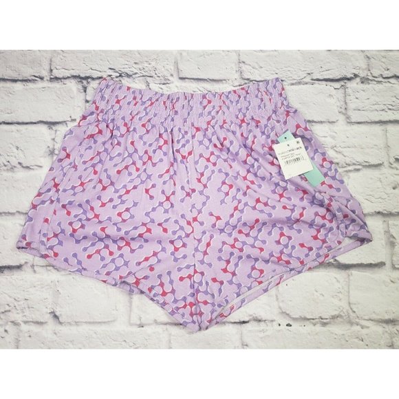 Abound Pants - Abound Womens Size XSmall Purple Geo Paint Elastic Waist Pull On Shorts